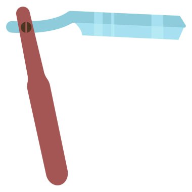 Ustura mockup tıraş ayarlayın. Usturanın kahverengi kolu ve renk Islak tıraş jilet ile vektör gerçekçi çizim erkekler için.