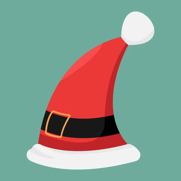 圣诞圣诞老人的帽子 除夕夜红帽矢量圣诞装饰 — 图库矢量图片