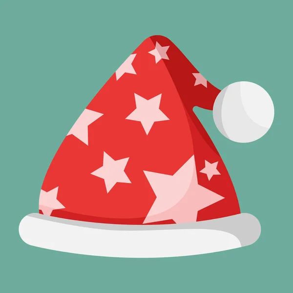 Рождественская Шляпа Санта Клауса Новогодняя Красная Шляпа — стоковый вектор