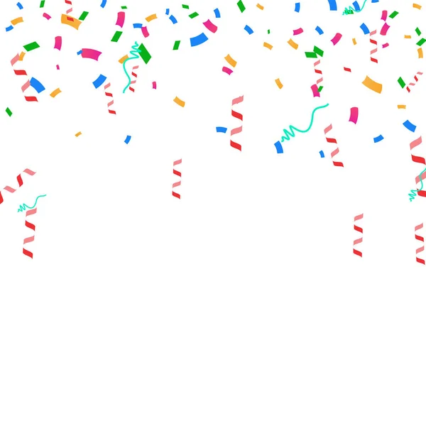 Modèle Fond Célébration Avec Confettis Illustration Vectorielle Eps10 — Image vectorielle
