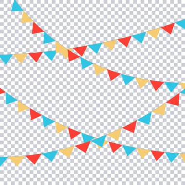 Parti Bayrakları Arkaplan vektör pastel rengi şeffaf arkaplan.