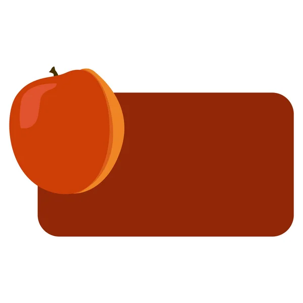 Apricot Fresh Fruit White Background Vector Illustration — Stock Vector
