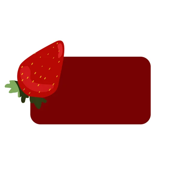 Fresas Fruta Vector Eps Ilustración Plana Eps10 — Archivo Imágenes Vectoriales