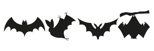 Pipistrello Carino Vettore Halloween Diverse Varietà Illustrazione Icona — Vettoriale Stock