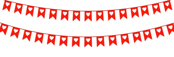 Bandeiras Para Festa Decorações Para Decorar Quarto Dia Dos Namorados —  Vetores de Stock