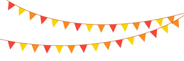 Vector birthday, party and holiday decoration elements flags. EPS10.
