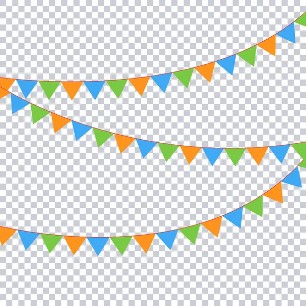 Colourful Party Background Flags Vector Transparent Background — стоковий вектор