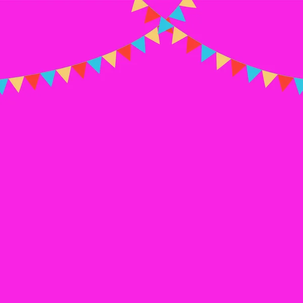 Banderas Fiesta Vectorial Pastel Paleta Rosa Púrpura Fondo — Vector de stock