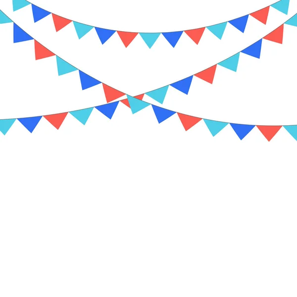 Drapeaux Fête Fond Vecteur Pastel Coloré Eps10 — Image vectorielle