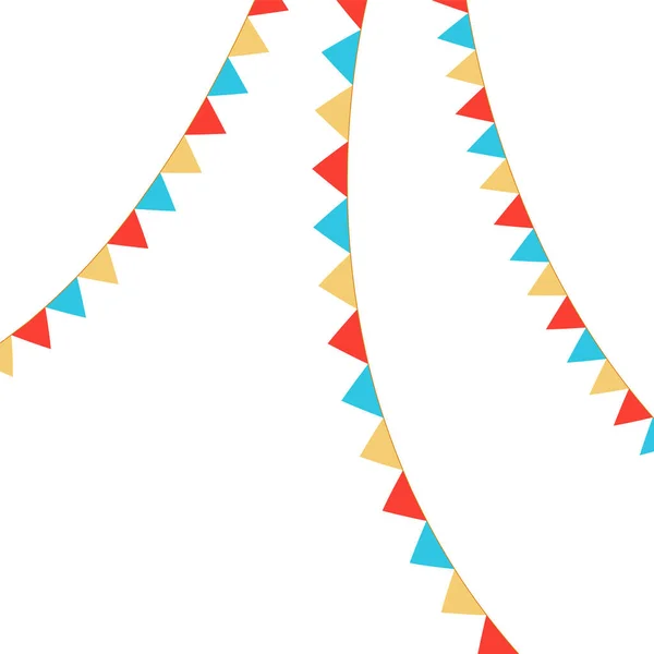 Party Flags Achtergrondvector Kleurrijk Pastel Eps10 — Stockvector