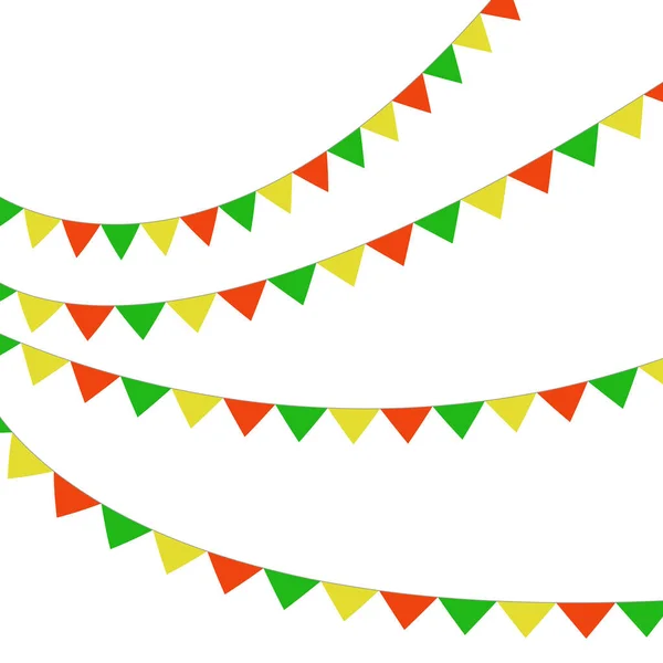 Vetor Bandeiras Para Seu Projeto Festa Eps10 —  Vetores de Stock