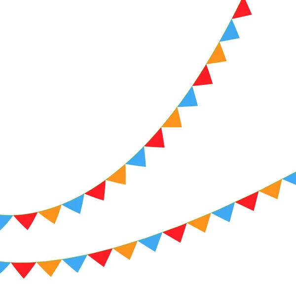Vlaggen Vector Voor Verjaardagsfeest Ontwerp — Stockvector