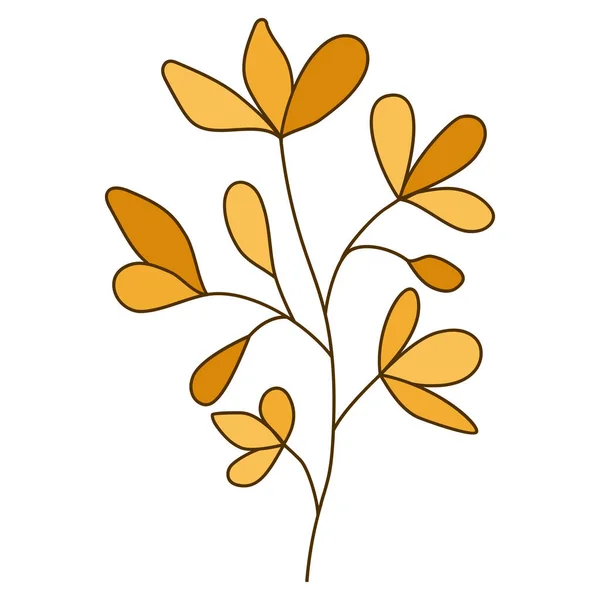 Herbstgelbe Blattspen Vektorblätter Eps10 Frühling — Stockvektor