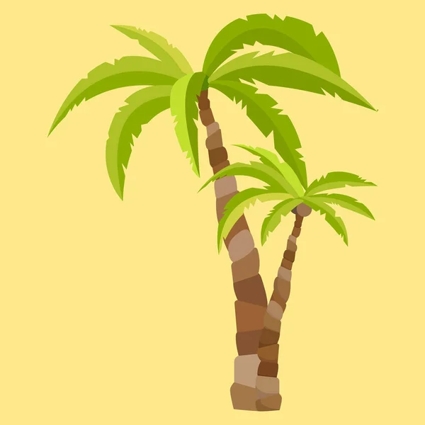 Wektor Ilustracja Dwóch Palm Podróży — Wektor stockowy