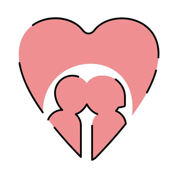 Disposition Ikon Kärlek Tema Romantik Februari Alla Hjärtans Dag Design — Stock vektor