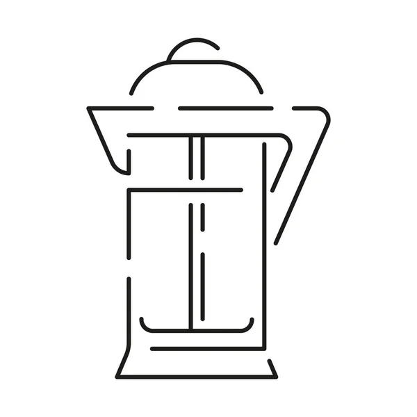 Ikony Obrysu Kávy Vektorový Pohár Horkého Nápoje Černá Káva Energie — Stockový vektor