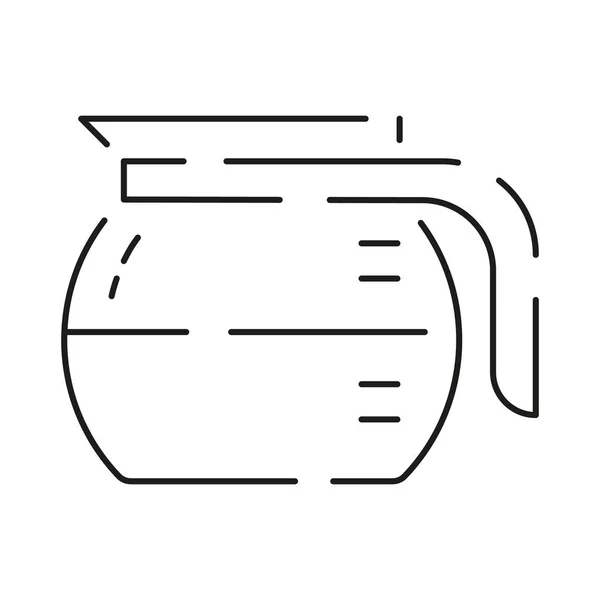 Ikona Linky Kávu Vektorová Ilustrace Černá Káva Energie Kanceláři — Stockový vektor