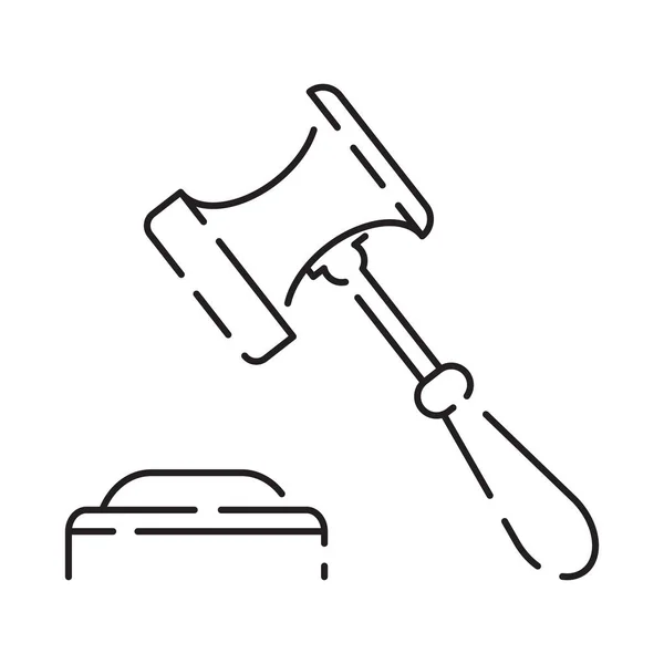 Symbolbild Der Polizei Symbole Für Gesetz Und Urteil Justiz Gericht — Stockvektor