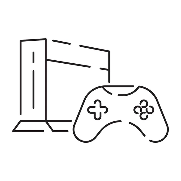 Videospiel Pixel Perfekte Linie Symbol Vektorlinie Computer Und Controller Oder — Stockvektor