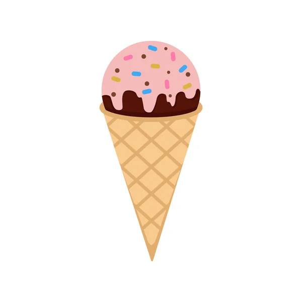 Colorful Tasty Isolated Ice Cream Vector Summer Season Fresh Beach — Stock Vector