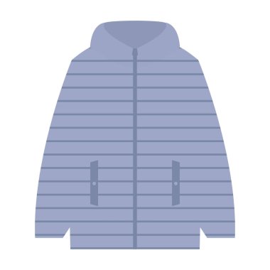 Ceket kış gerçekçi vektör çizimi izole edildi. Erkek ya da kadın için kar veya yağmur.