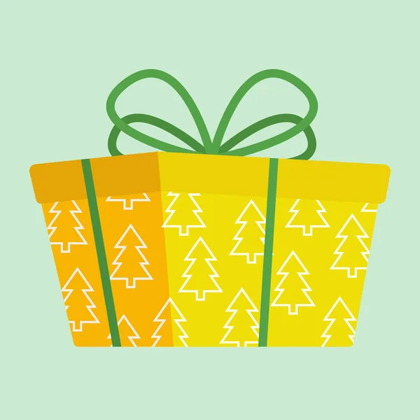 Colored Gift Box Ribbon Holiday Gift Box Christmas New Year — Stock Vector