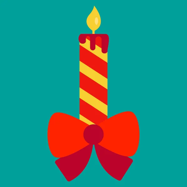 Jolie Icône Noël Symbole Nouvel Avec Style Doodle Coloré Joyeux — Image vectorielle
