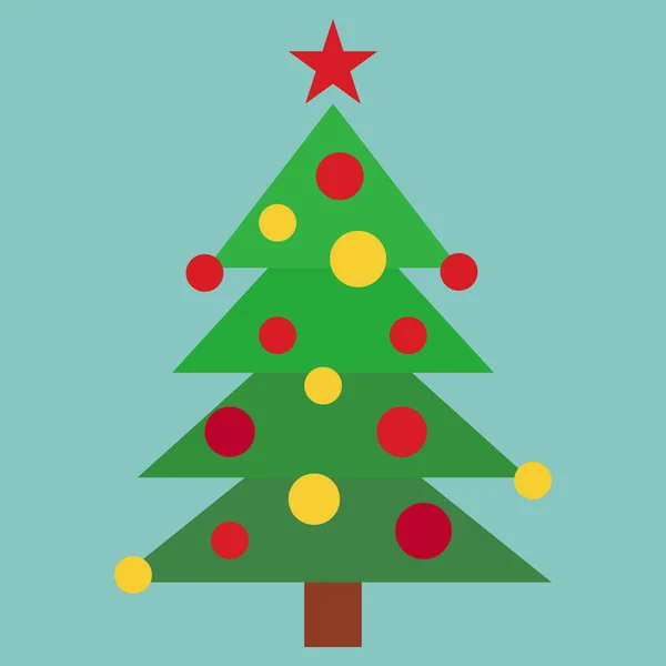 祝您圣诞快乐和新年吉祥物 采购产品礼物 圣诞老人 姜饼人 云杉趾花环之类的东西 圣诞快乐 矢量插画圣诞树 — 图库矢量图片