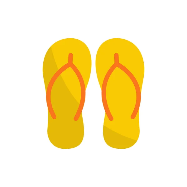 Sandal Beach Wear Vector Illustration Icon Flip Flops Fashion Summer — Stock Vector