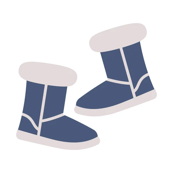 Botas Invierno Zapatos Vector Icono Ilustración Para Hombres Mujeres Niños — Archivo Imágenes Vectoriales