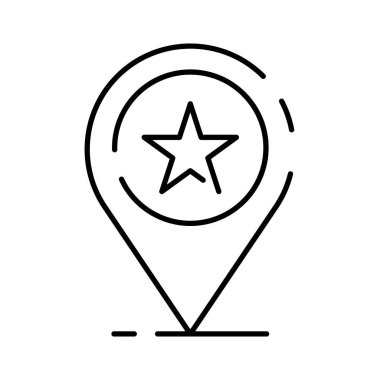 Kamp, seyahat ve piknik ikonu. Web ve ui tasarımı için satır biçimi simgeleri. Çadır, pusula, dağ ve diğer kamp malzemeleri gibi şeyler içerir. Kamp yeri veya alan işareti.