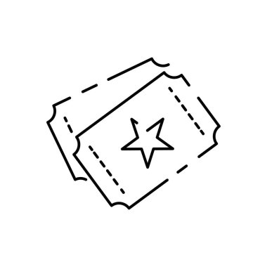 Sinema çizgisi simgesi. Web ve mobil tasarım için ev sinema hattı simgeleri. Düzenlenebilir felç işaretleri. Ev sineması konsept çizimlerini özetliyor. Eğlence ve film veya film. Bilet.