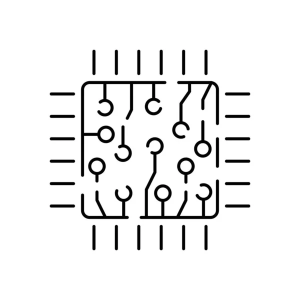Inteligência Artificial Related Vector Line Icon Contém Ícones Como Reconhecimento — Vetor de Stock