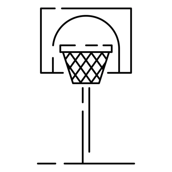 Basketbol Sahası Ikonu Spor Oyunu Vektör Ligi — Stok Vektör