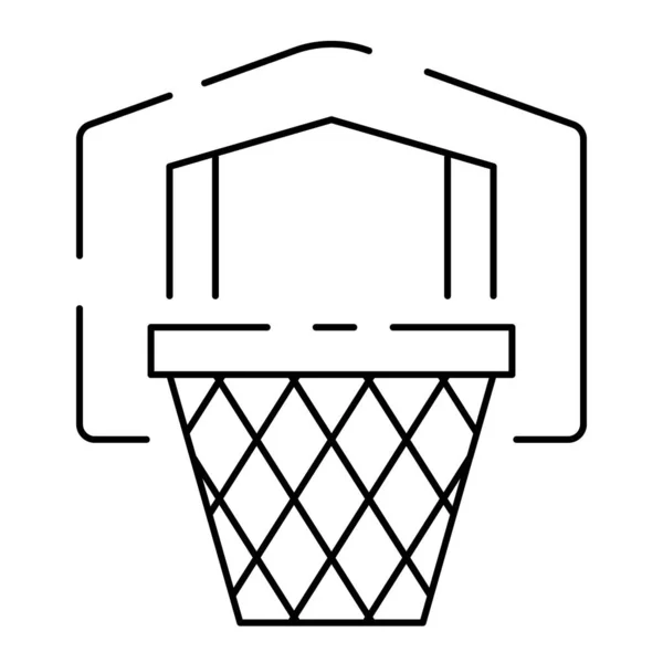 Εικονίδιο Γραμμής Μπάσκετ Αθλητισμός Παιχνίδι Διάνυσμα Πρωτάθλημα — Διανυσματικό Αρχείο