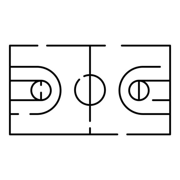 Icône Ligne Basket Jeu Sport Ligue Vectorielle — Image vectorielle