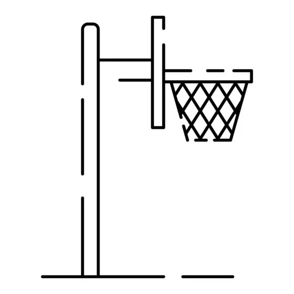 Εικονίδιο Γραμμής Μπάσκετ Αθλητισμός Παιχνίδι Διάνυσμα Πρωτάθλημα — Διανυσματικό Αρχείο
