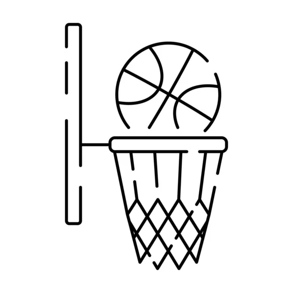 Basketbalová Ikona Vektorové Znamení Sportovní Symbol Liga Izolované — Stockový vektor