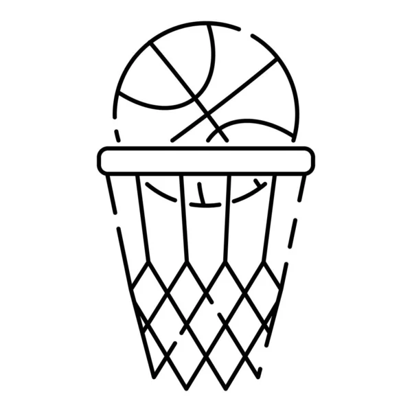 Basketbol Sahası Ikonu Vektör Işareti Spor Sembolü Birliği Izole Edildi — Stok Vektör