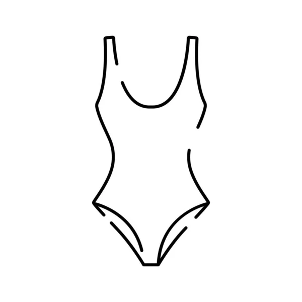 Swimwear Women Clothing Collection Badges Vector Glamor Beach Suit Women — Stock Vector