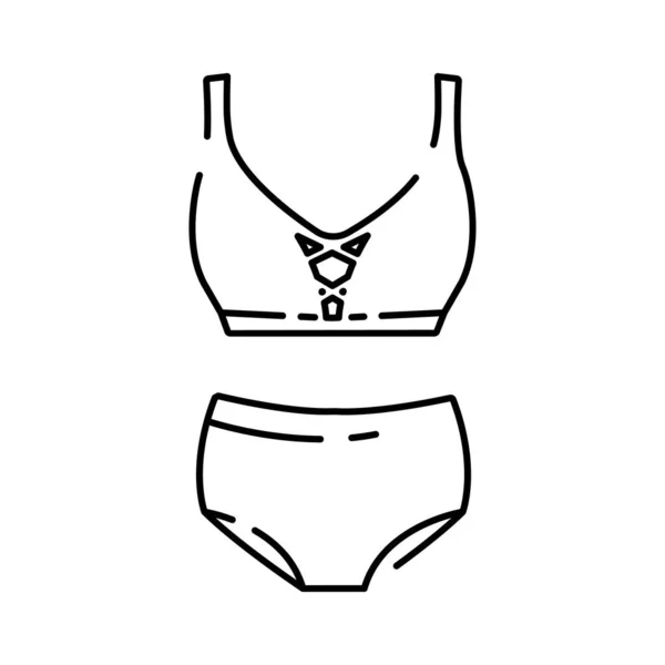 Zwemkleding Dameskleding Collectie Badges Vector Glamor Beach Suit Dames Bikini — Stockvector