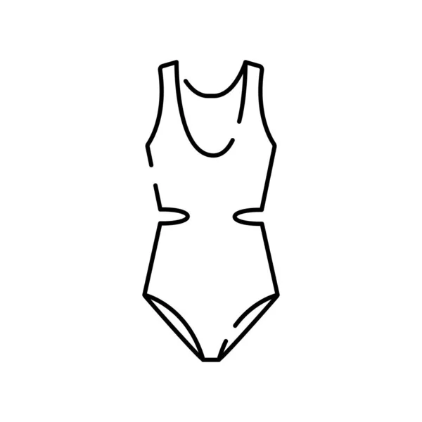 아이콘이야 모바일 아이콘의 Thin Line Swimsuit 아이콘은 모바일에 수있다 비키니 — 스톡 벡터