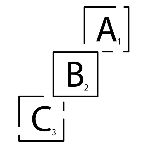 Tableau Jeu Société Icône Vecteur Illustration Ligne Amusant Activité Scrabble — Image vectorielle