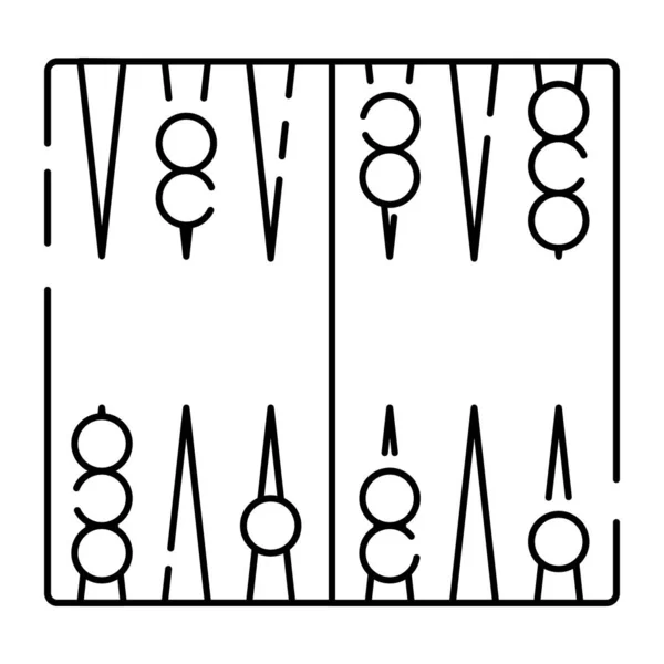 Jeu Société Jeu Table Icône Vectorielle Illustration Amusant Activité Backgammon — Image vectorielle