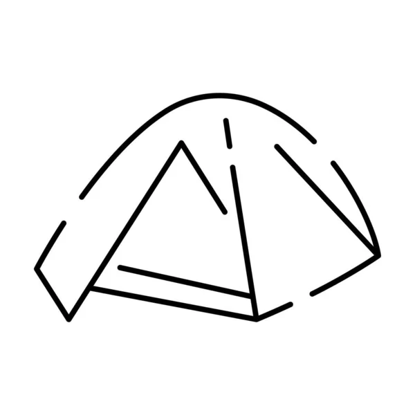 Camping Line Icon Simple Minimalist Vector Illustration Template Design Adventure — Stock Vector