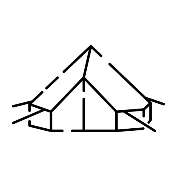 Línea Camping Icono Diseño Plantilla Ilustración Vector Minimalista Simple Aventura — Archivo Imágenes Vectoriales
