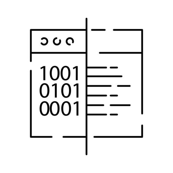 Código Icono Estilo Plano Moda Aislado Icono Línea Programación Codificación — Archivo Imágenes Vectoriales
