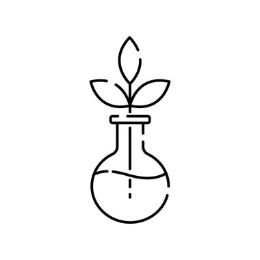 Çiftçilik ve Tarım ikonu ince çizgi tarzı. Küresel tarım ve hasat. Köy. Kimyasal tarım biyoteknolojisi.