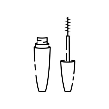Eko kozmetik ikonu. Organik doğal ürünler, alkol, paraben ve ambalaj için glüten serbest çizgi simgeleri. Vektör ayarlandı. Zehirli değil, hayvan deneyi yok, tüm deri tipleri için. Güzellik. Maskara..
