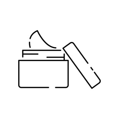 Eko kozmetik ikonu. Organik doğal ürünler, alkol, paraben ve ambalaj için glüten serbest çizgi simgeleri. Vektör ayarlandı. Zehirli değil, hayvan deneyi yok, tüm deri tipleri için. Güzellik. Yüz kremi.